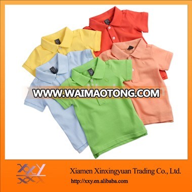 Custom 100% Combed Cotton Children Colorful Polo